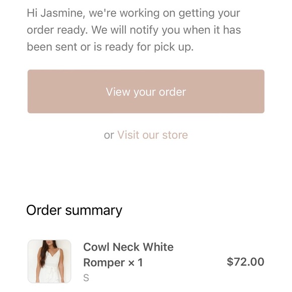 She + Sky Cowl Neck Romper - Picture 6 of 6